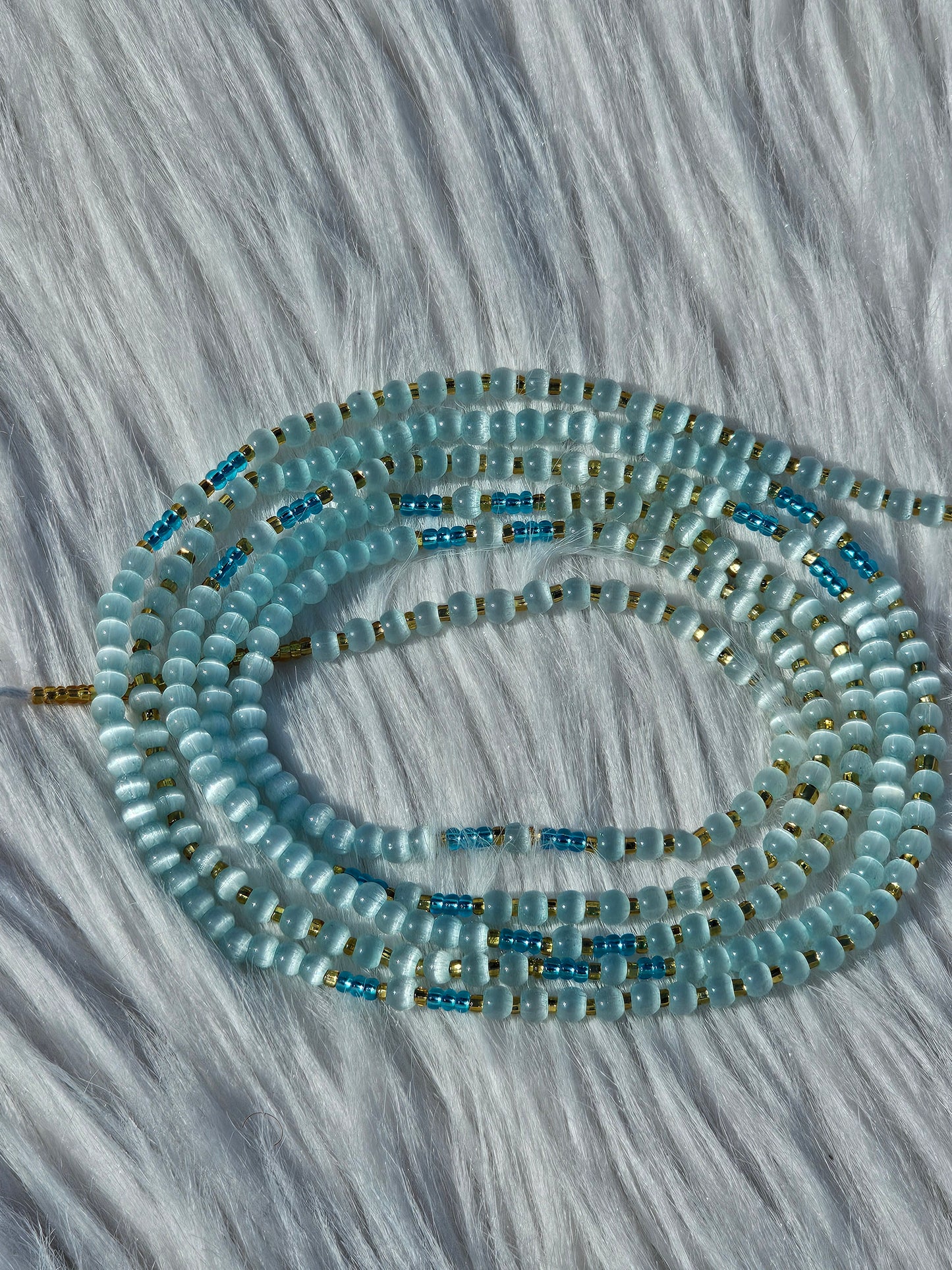Blue Cat Eye Waist Bead