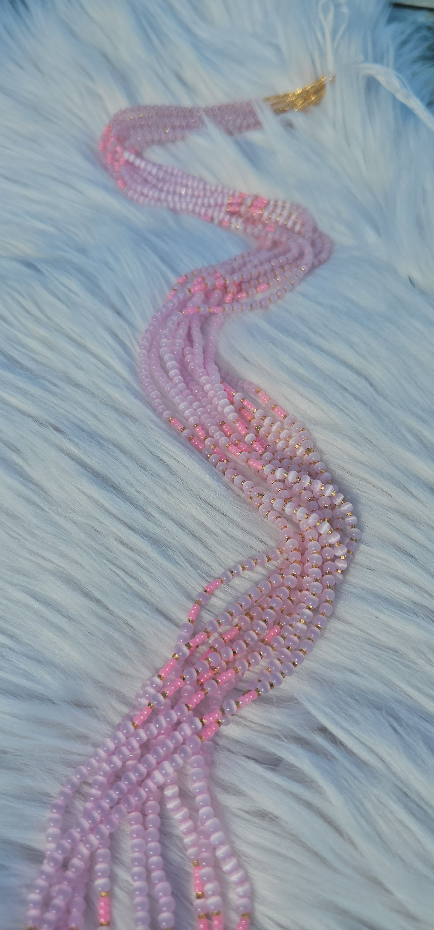 Pink Cat Eye Waist Bead