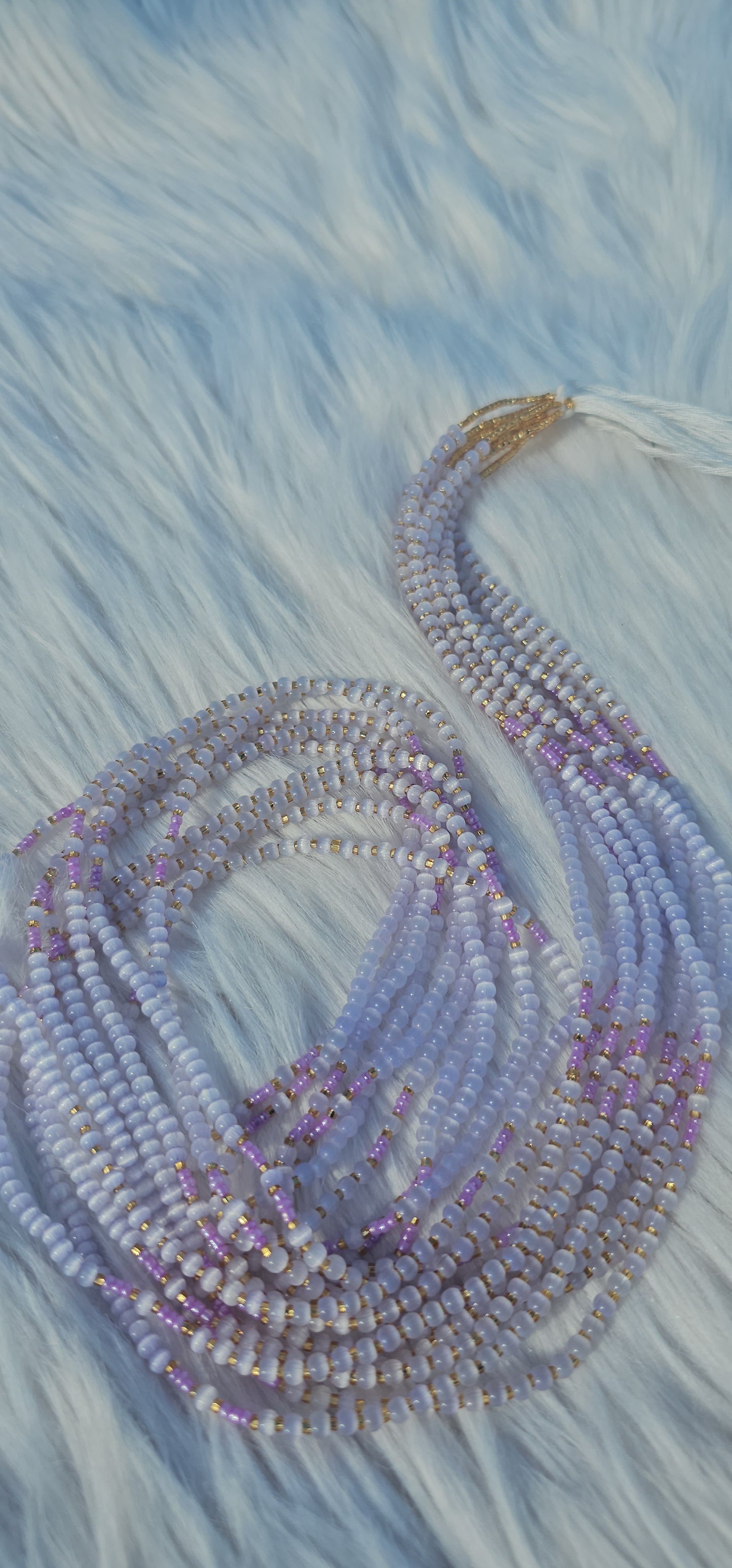 Purple Cat Eye Waist Bead