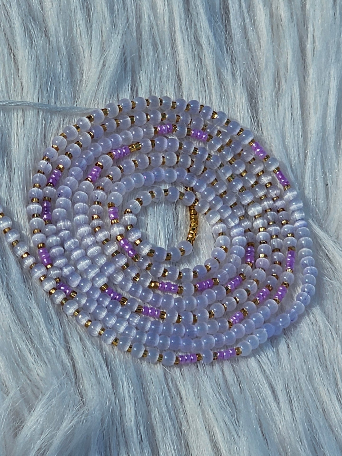 Purple Cat Eye Waist Bead