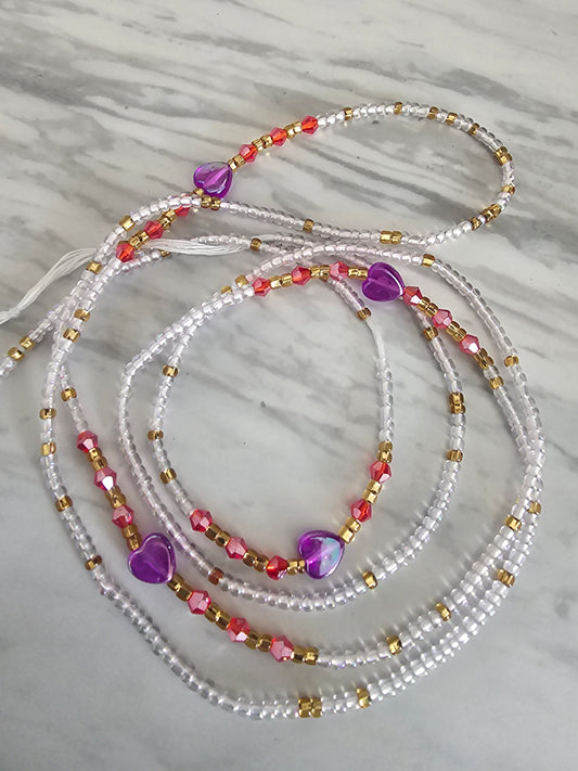 Loved with Intention Purple hearts